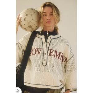 Free People Camp Out Tee, Small Oversized NWOT